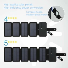 

Aleaivy 20W Power Folding Solar Cells Charger Outdoor 5V 2.1A USB Output Devices Portable Solar Panels For Phone Charging
