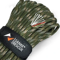 Paracord Survival Parachute Fire Cord Survival Ropes 11-in-1 U.S.Military Type with Integrated Fishing Line Fire-Starter Tinder