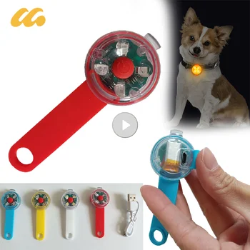 개 목걸이 분실 방지 펜던트, 방수 안전 LED 깜박이 조명, USB 충전식 펜던트, 개 고양이, 애완 동물 액세서리