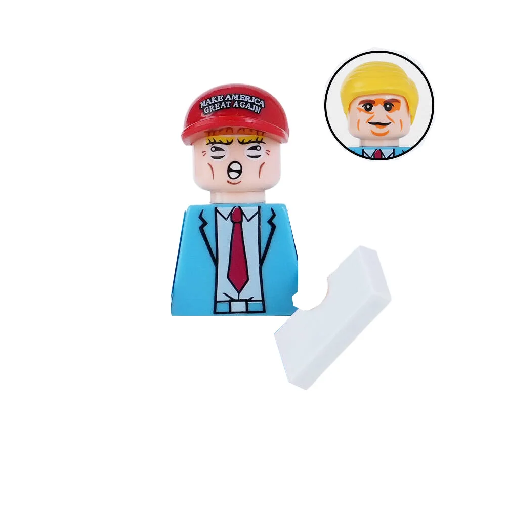 US President Trump Action Figure Doll Limited Edition Building Blocks Doll Home Decoration Ornaments Birthday Collection Gifts