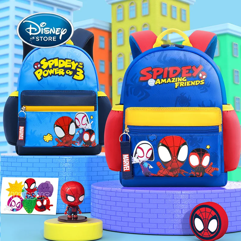 Disney Marvel Spiderman Kindergarten Zaino Anti-Perdita Cartoon Spidey And His Amaning Friends Cartoon Boys Children Schoolbag