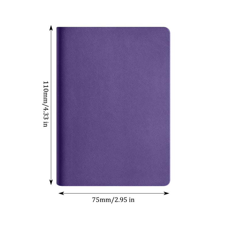 Compact Portable Notebook with Soft PU Cover, 100 Sheets, Ideal for Office, Travel, and Business Use