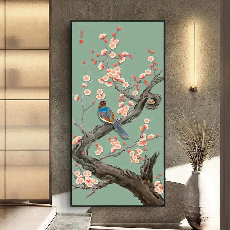 

Ginkgo Flower Bird Canvas Painting Chinese Style Wall Art Landscape Poster Print for Living Room Decoration Home Decor Picture