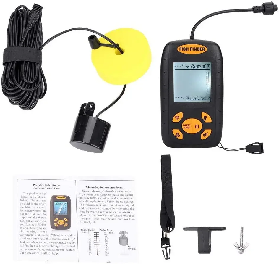 New smart Fish Finders Sensor Wired Ice Fishing Boat Transducer Fish Finders Sonar Wireless