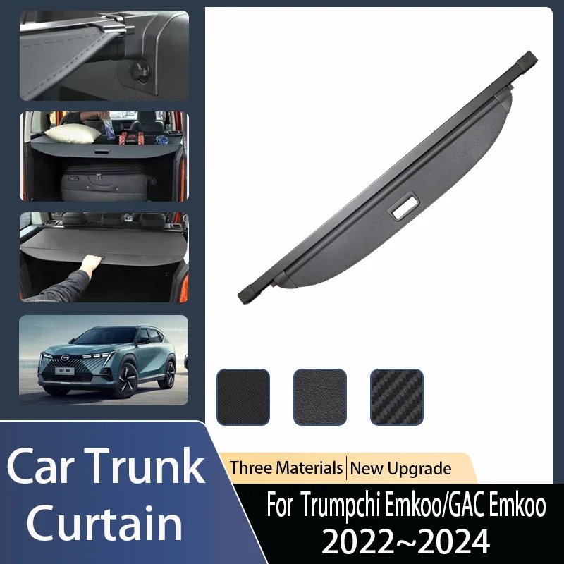 

Car Trunk Cargo Covers For GAC Trumpchi Emkoo 2022 2023 2024 Luggage Rear Boot Tray Curtain Security Shielding Shade Accessories