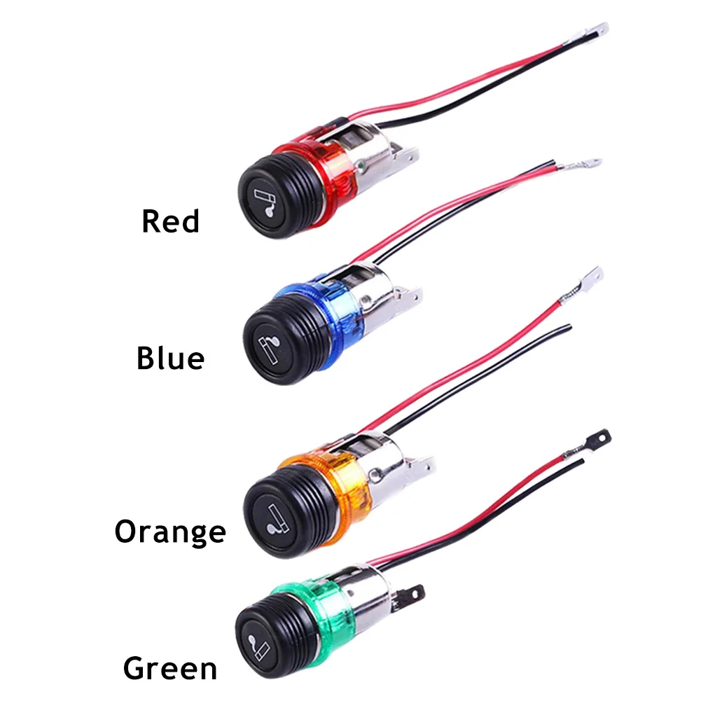 12V 자동차 시가 라이터 소켓 라이터 (라이트 와이어 포함) 자동차 내부 전원 콘센트 플러그 (자동차, 오토바이, 모터용)