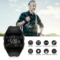 Men's Digital Watch, Outdoors Sports Waterproof Electronic Watches with LED Backlight 5D Pedometer Countdown Stopwatch Stopwatch 2