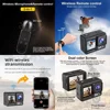 5K 4K60FPS Action Camera 50MP 2" Touch Dual Screen 5X Zoom Wi-Fi EIS 170° DVR Webcam Wireless Mic 30M Waterproof Sport Camera 2
