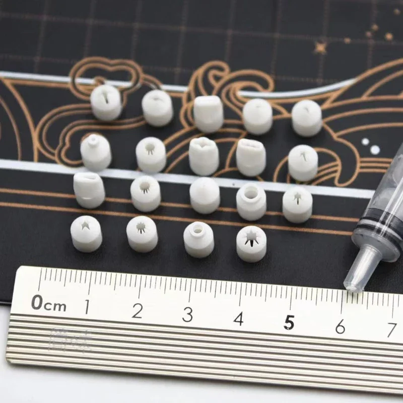 Mini Nozzle 19pcs Set for Pottery Clay Dessert Food Toy Milk Cream Clay DIY Miniature Cake Dessert Piping Tip Ceramic Tools