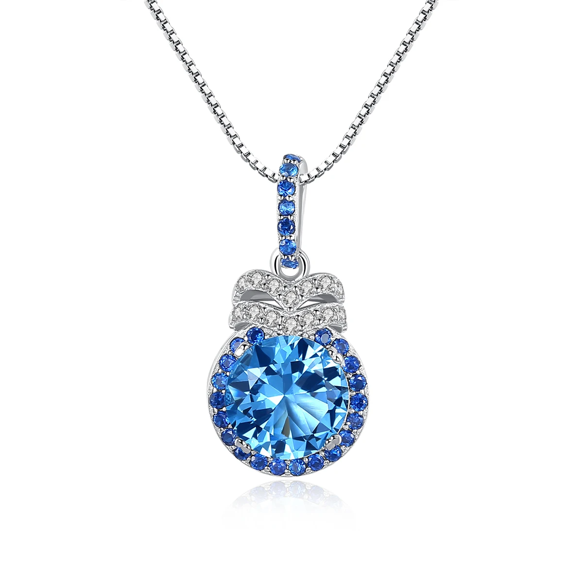 Piccoli orecchini a cerchio con pietre preziose blu per donne che frequentano feste Orecchini a forma di goccia d'acqua in argento sterling al 100% Amico s_voghion.com