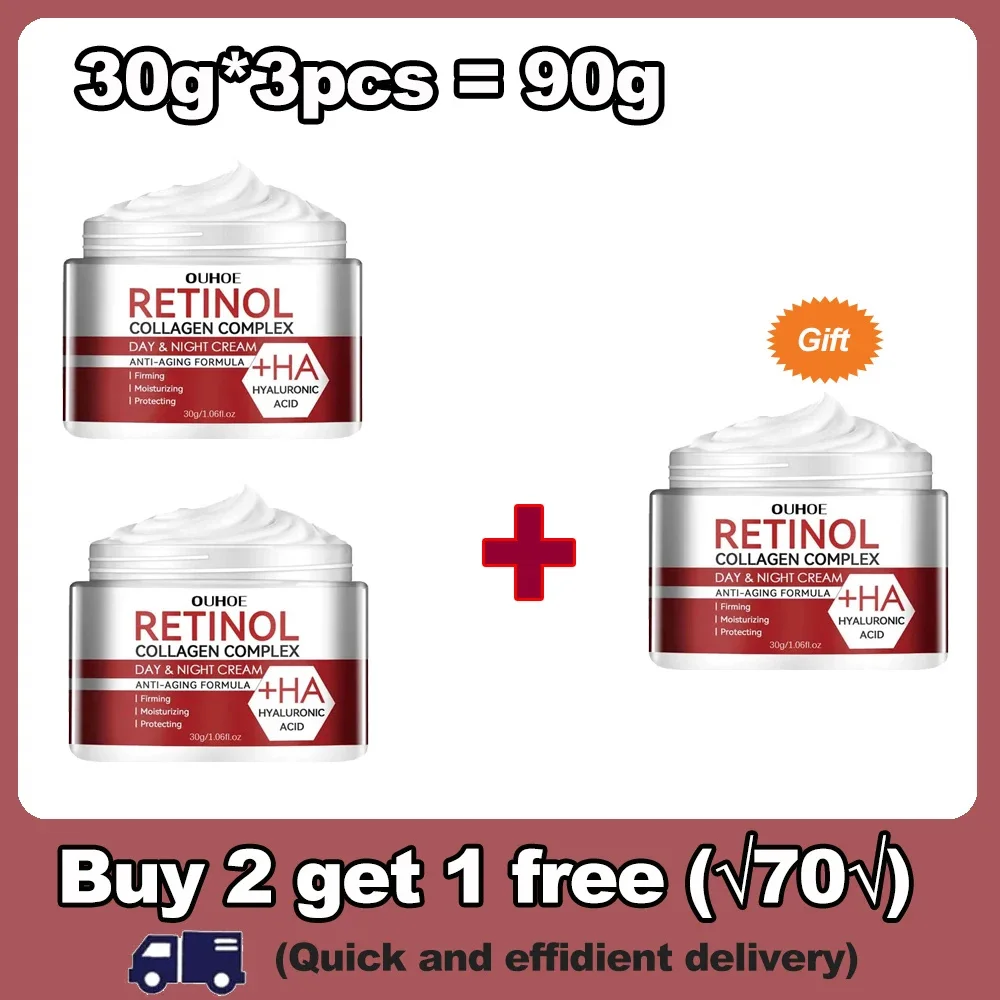 

3-10pcs Retinol Face Cream Instant Wrinkle Remover Firming Lifting Anti Aging Moisturizing Whitening Repair Korean Skin Care 30g