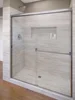 Classic Sliding Shower Door Fits 40 44 inch opening Clear Glass Silver Finish designed to repel water in the shower 2