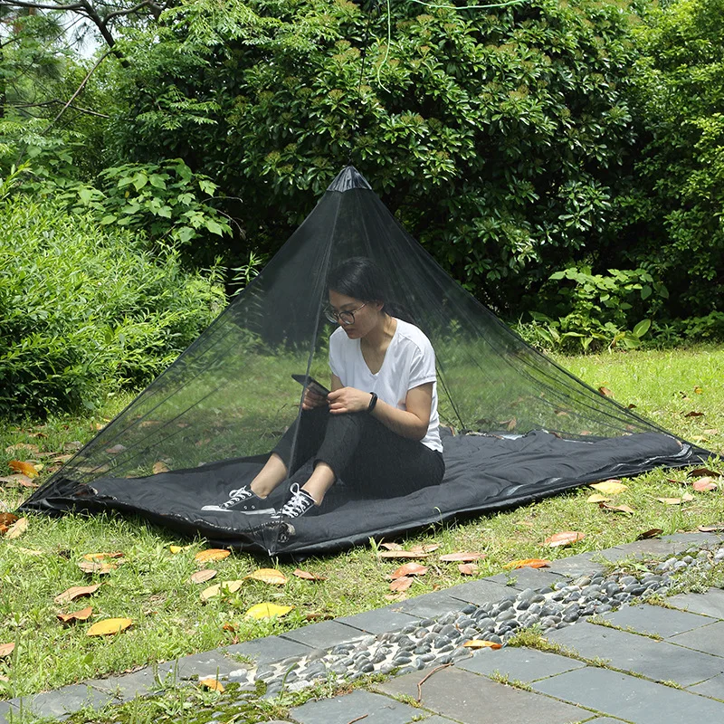 Outdoor Camping Black Mosquito Net Lightweight Portable Mosquito Tent