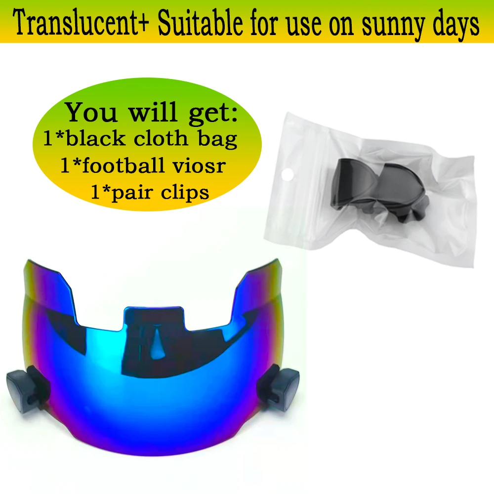 Universal Fit Youth & Adult American Football Helmet Visor football visor