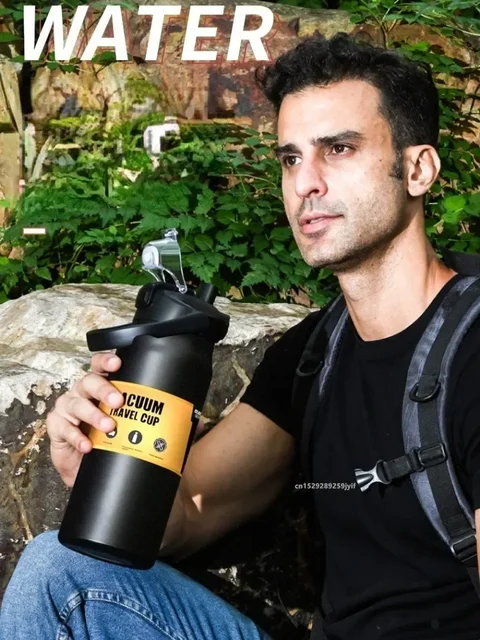 Tasse thermique 26oz/33oz/40oz/50oz, Thermos d'extérieur, flacons sous vide en acier inoxydable, bouteille d'eau de sport froide et chaude avec paille 6