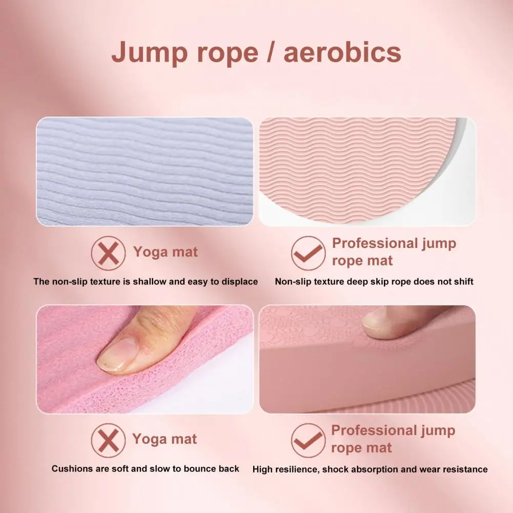 Jump Rope Mat Shock Absorption And Sound Insulation Household Mute Blanket Thickening Indoor And Outdoor Fitness Sports Yoga Mat