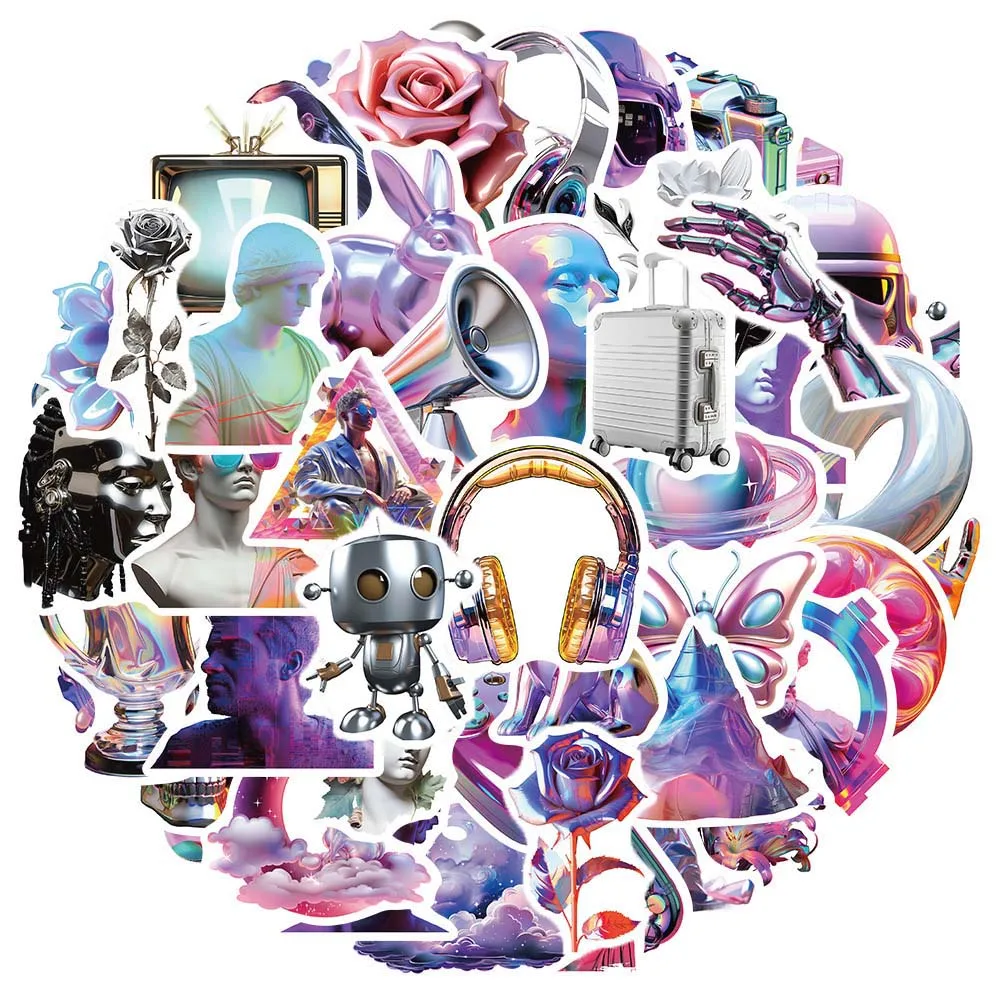

10/50Pcs мультфильм стимпанк прохладно эстетические разнообразные граффити стикеры DIY водонепроницаемые стены ноутбука телефон украшения рюкзаков