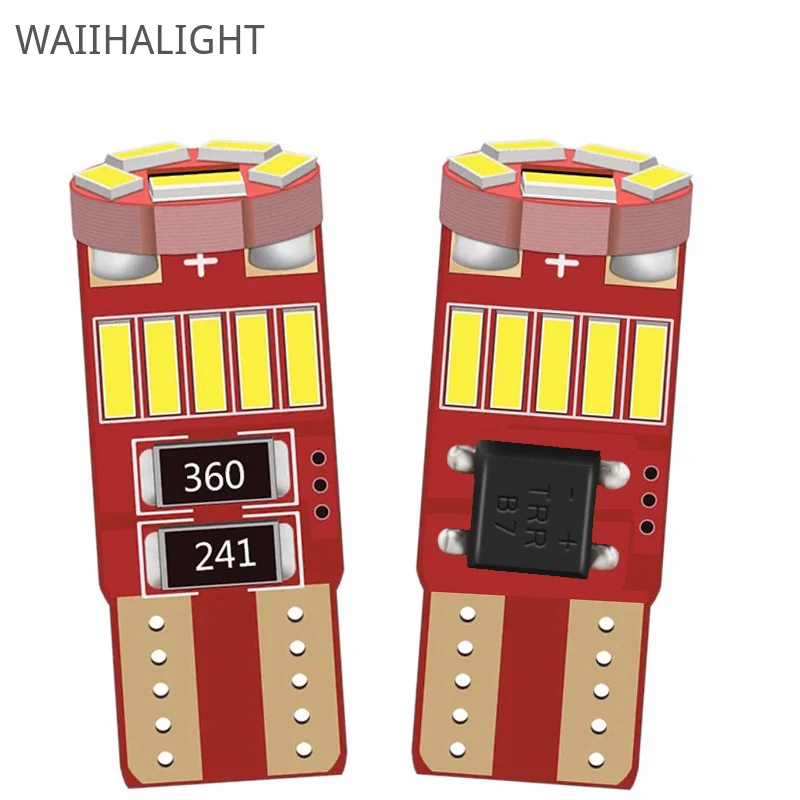 LED ĵ���� 4014 SMD ���� ���� LED 194 501 W5W �ڵ��� ���׸��� ����, �ڵ� Ŭ����� ����, DC 12V ȭ��Ʈ, T10 W5W, 100 ��