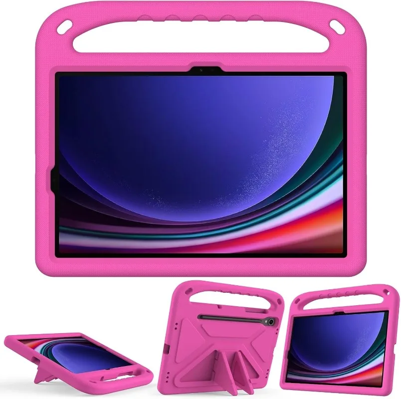Durable EVA Tablet Case with Adjustable Stand - Vibrant Blue