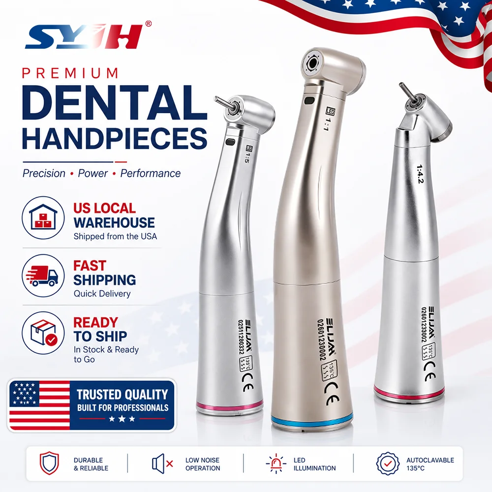 Professionelles Dental-Kontrawinkelstück 1:1/1:4.2/1:5 mit Glasfaser, Hochgeschwindigkeits- und Geräuscharmes Handstück für Klinikausrüstung