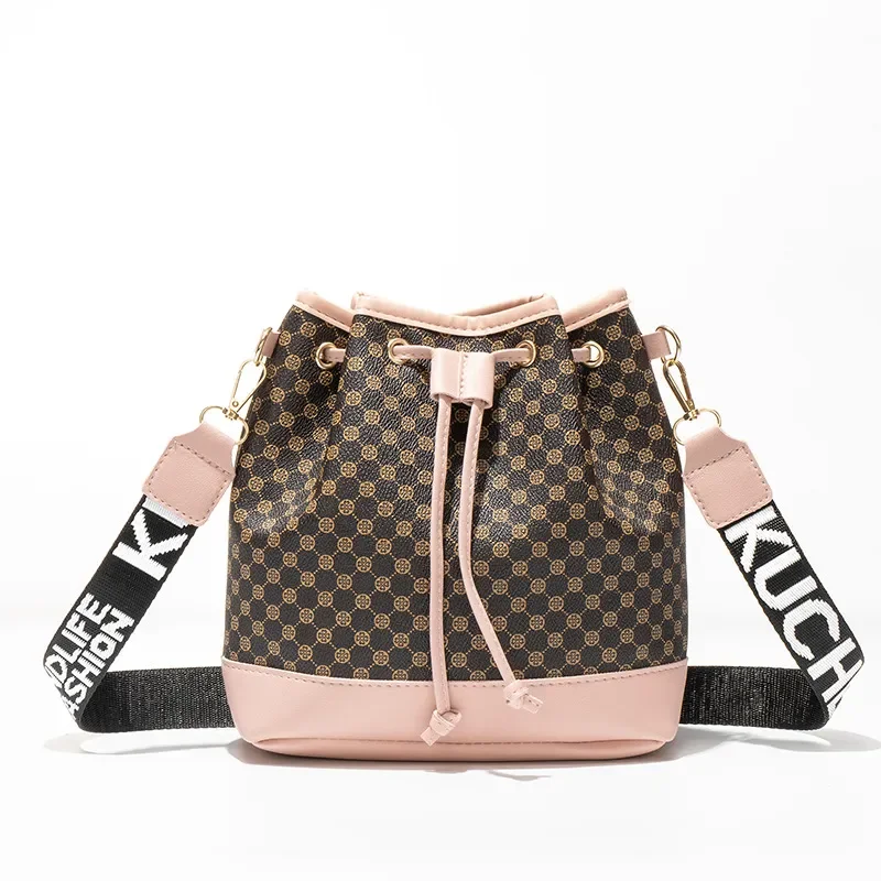 S3a4bc6d0a45a4c9cb024de8de7b110d88 Fashion Versatile Women's Bucket Bag Cross Body Storage Single Shoulder Bag Drawstring Printed Messenger Bag Mallzona