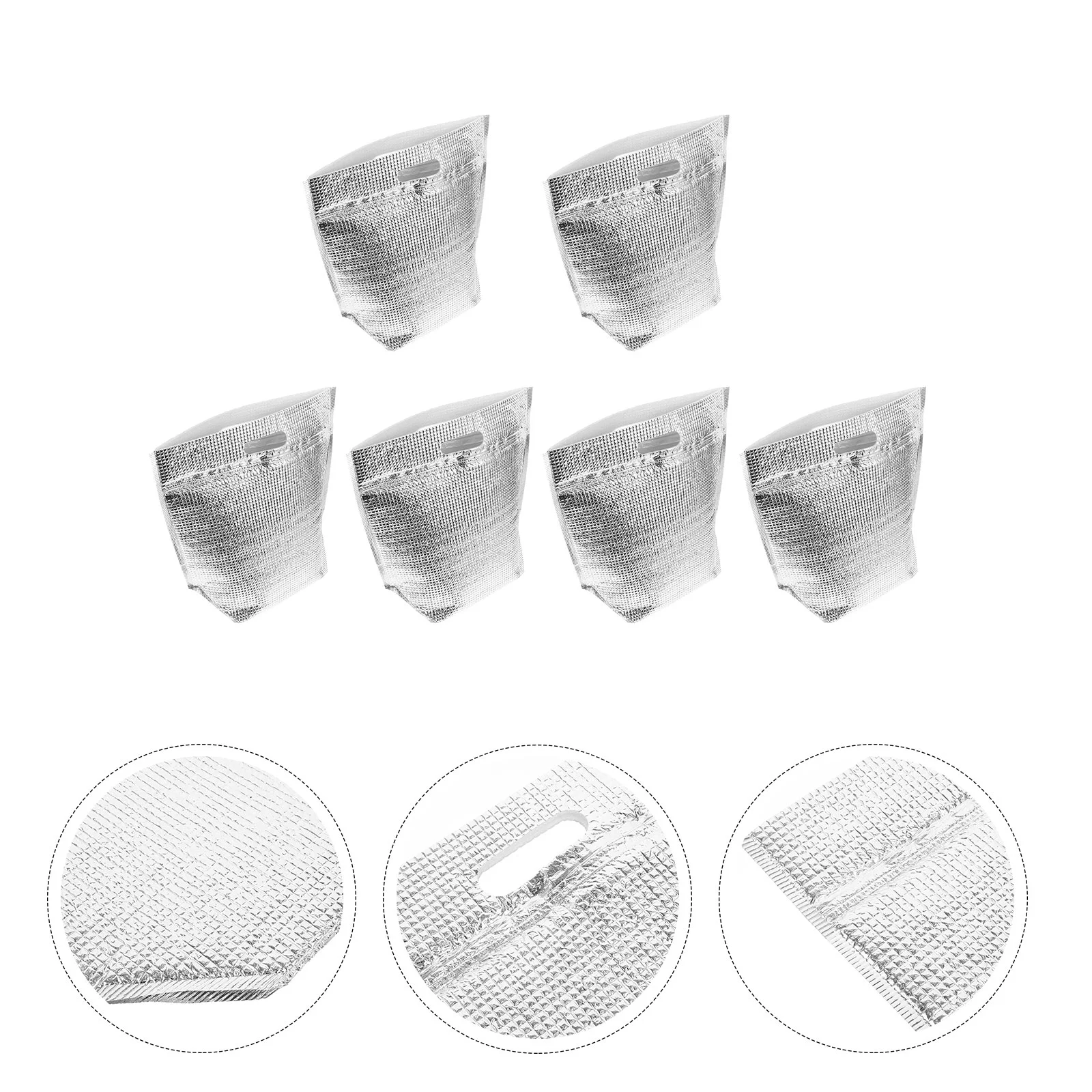 

6 Pcs Self-Sealing Thermal Bag Packing Delivery Practical Insulated Tote Pearl Cotton Cake Carrying
