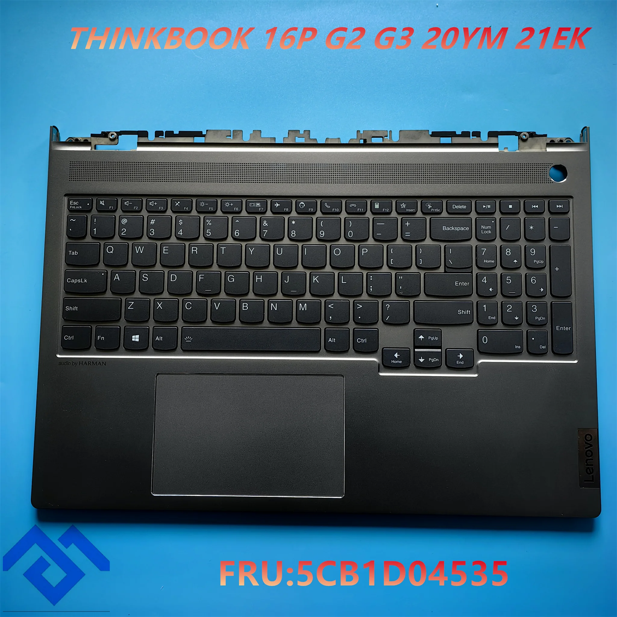 

US English Backlight keyboard palmrest assembly for LENOVO THINKBOOK 16Pro G2 G3 ACH ARH 21EK 21YM With touchpad 5CB1D04535