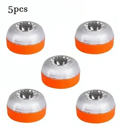 Advanced Magnetic Induction Emergency Strobe Light - Portable, Waterproof Flashlight in Orange/Blue/Red (Orange-5pcs)