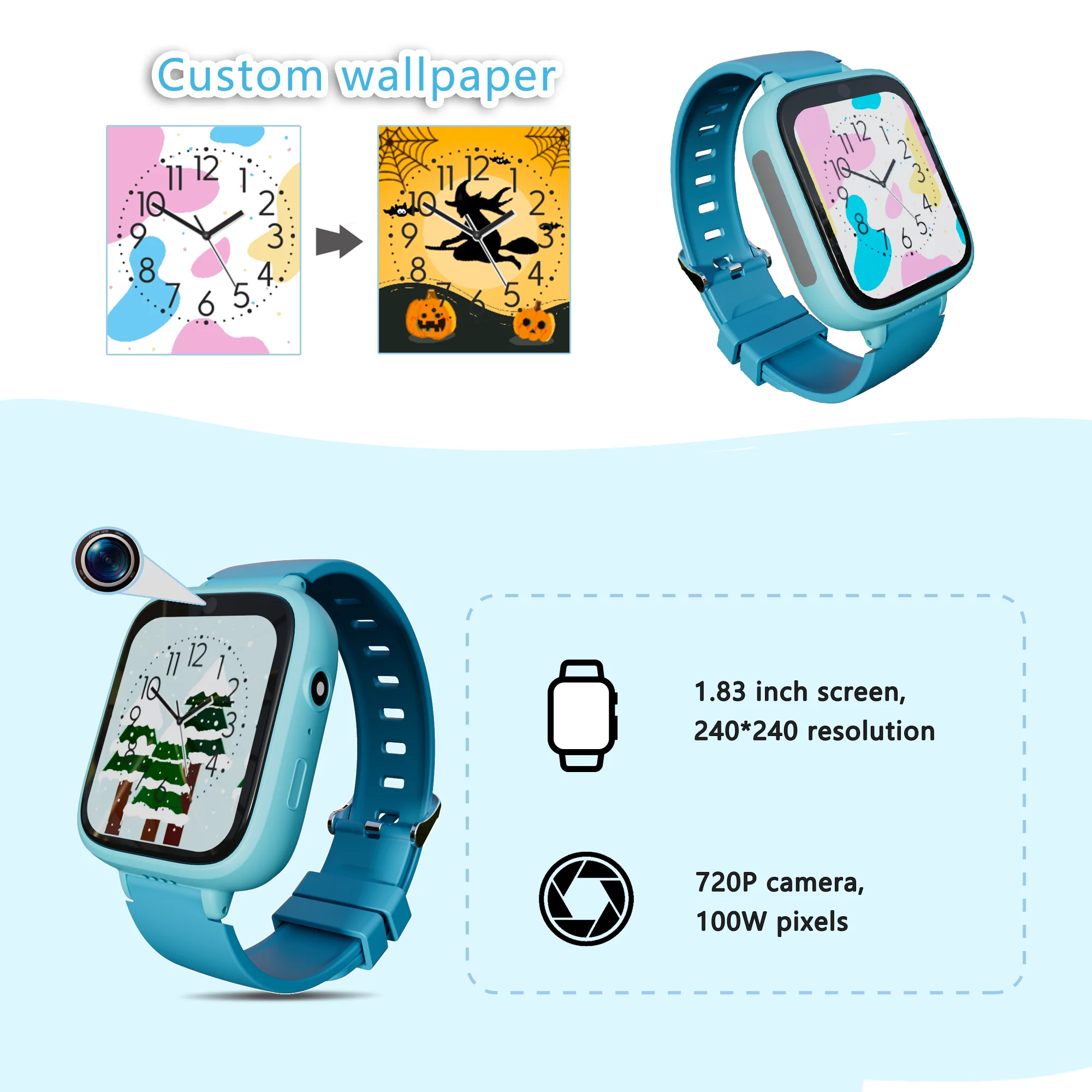 Smart Watch for Kids With 5 Games, Touchscreen, Calendaring Camera Music Player Time Display Video & Audio Recording 4