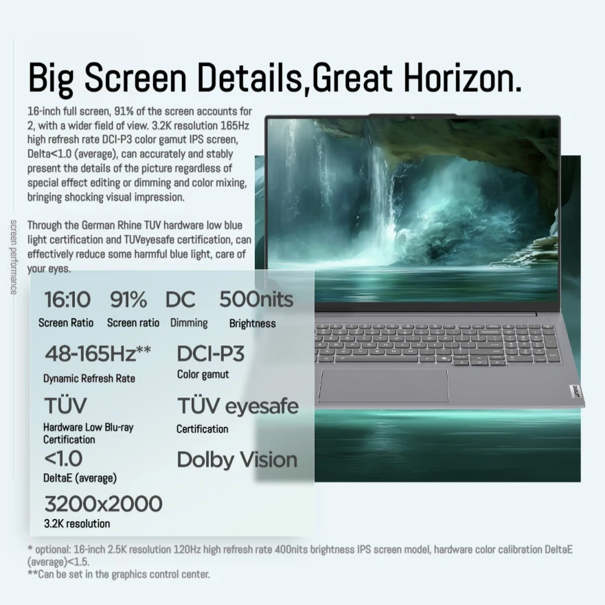 Lenovo ThinkBook 16+ Laptop Ultra 7 255H/ Ultra 9 285H Intel Arc 140T 32BG DDR5 1T SSD 16-inch 3.2K 165Hz Screen Notebook PC 3