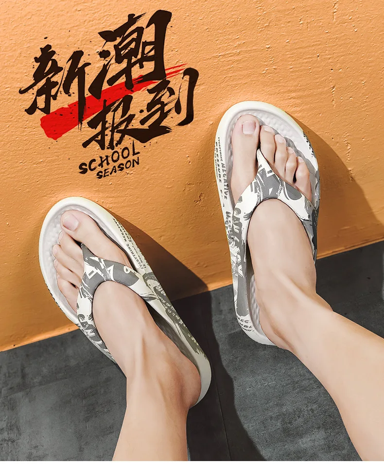 

Flip Flops Summer Casual Slippers Outdoor Beach Sandals EVA Soft Platform Comfy Shoes Women Couple Thick Soled Dropshipping