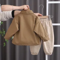 طقم بلوزة وبناطيل وأكمام طويلة للأطفال ، ملابس بوتيك للأطفال ، موضة كورية ، كاجوال ، ربيع ، خريف ، BC274 ، 3 2