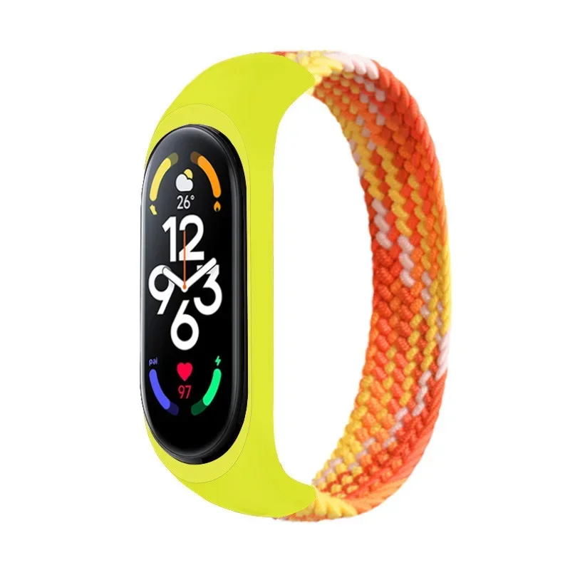 Nylon Braided Solo Loop Strap Bracelet for Fitness Tracker Wristbands