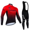Tour De Giro D'ITAL Autumn Long Sleeve Cycling Jersey Set Bicycle Sportwear Suit Road Bike MTB Bike Wear Ropa Ciclismo Uniform 4