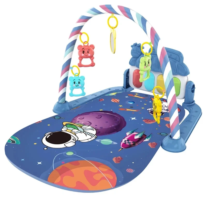 Alfombra De Juego Para Bebé Con Arco Y Piano - Para 0-24 Meses, Rosa, Con Luces LED Y Sonajeros