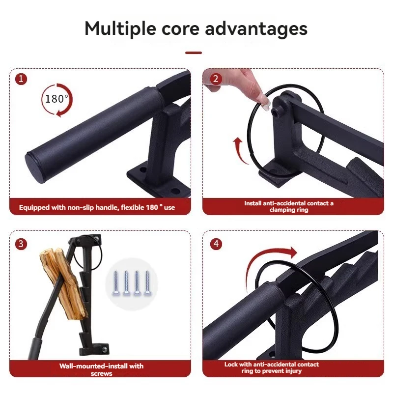 Wall-mounted Wood Splitter Manual Wood Splitter Outdoor Camping Tool Home Dispenser