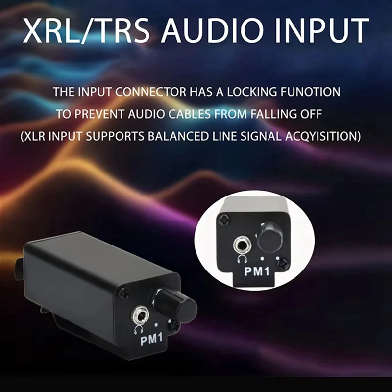 2X 미니 이어폰 앰프 XLR 전문가용 인이어 스테레오 개인용 이어폰 앰프 PM1 HIFI 헤드폰 앰프