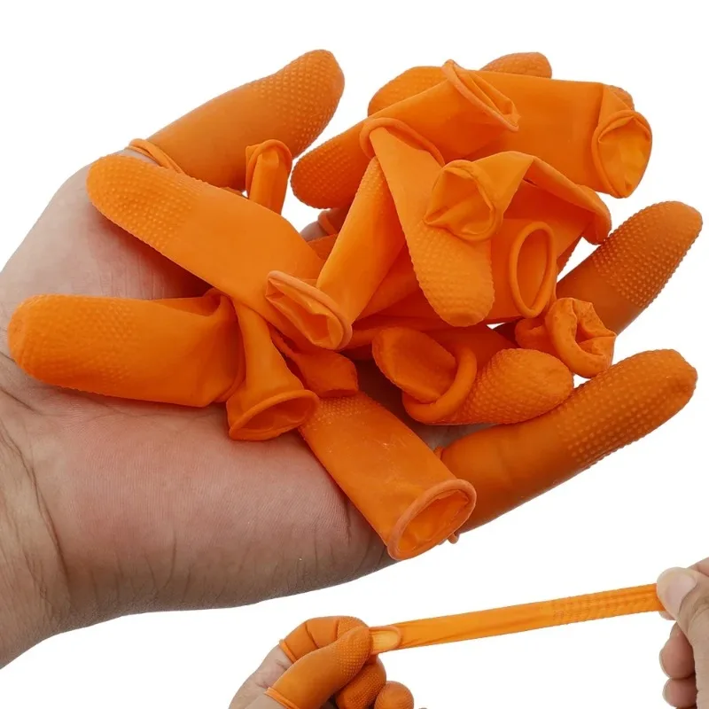 Disposable Non-slip Latex Finger Cots Anti-static Rubber Fingertips Protector Gloves Multipurpose Home Kitchen Cleaning Tools disposable gloves disposable finger covers