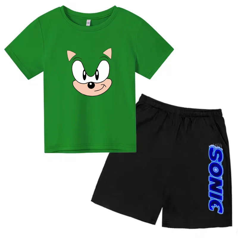 Kids T-shirt Shorts Clothing Set For 3-12yrs 2P