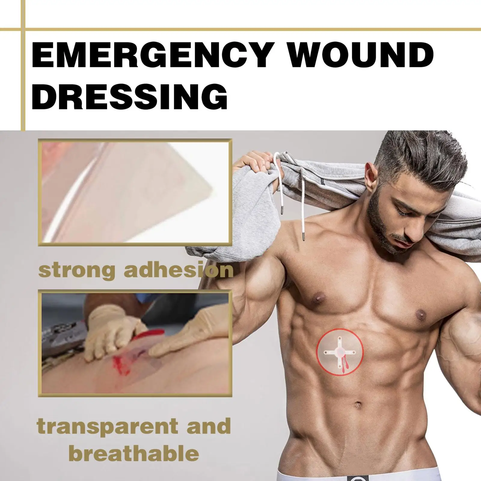 6pcs Safety Survival Emergency Trauma Sticker Chest Seal Medical Chest Seal Vented First Aid Patch Outdoor Tool Safety Survival