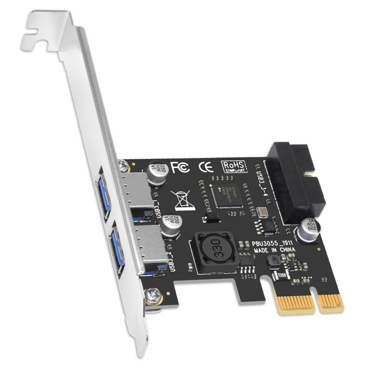 Scheda Di Espansione Riser PCI Express PCIe X1 PCI-E 1X Con 5 Connettori USB 3.0 Tipo-A E Socket 19PIN Con Alimentazione SATA 15Pin Disponibile - Foto 5