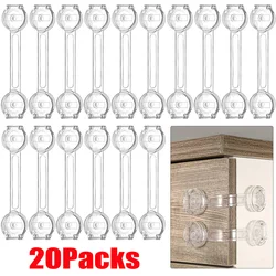 20PCS Baby Safety Lock Drawer Home Child Protection Cabinet Door Refrigerator Lock Buckle Anti-pinch Kids Safety Locker