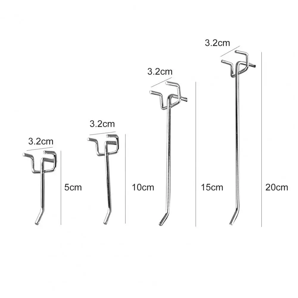 10Pcs Pegboard Hooks Professional Heavy Duty Iron Mesh Panel Hanger Wall Mount Hanging Tool Decorative Hooks 6