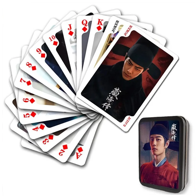 54개 중국 드라마 전설의 장하이 포커 세트 - 샤오잔 & 왕이보 수집 카드 게임 선물