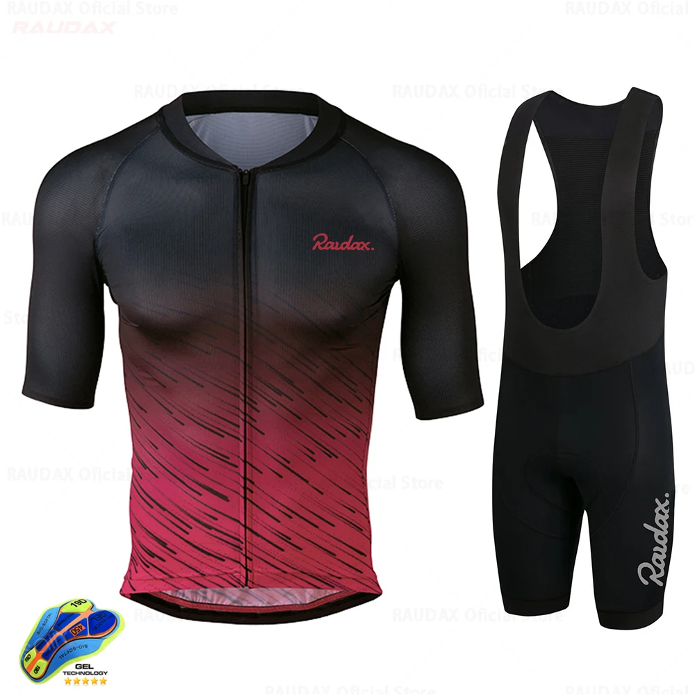 "RAUDAX" Radfahren Jersey Fahrradbekleidung kurzärmeliges-atmungsaktives Mountainbike-Shirt-Radsport-Anzug 1