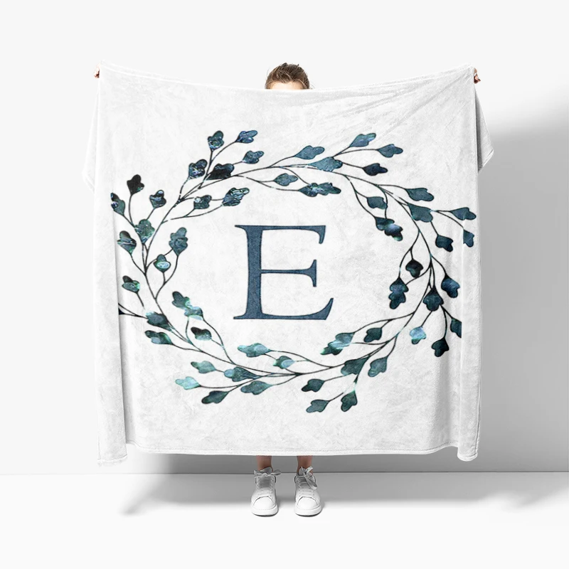 Home decoration Letter wreath plush Sofa blanket anime Bedspread on the bed anime fluffy soft blankets thick blanket for winter