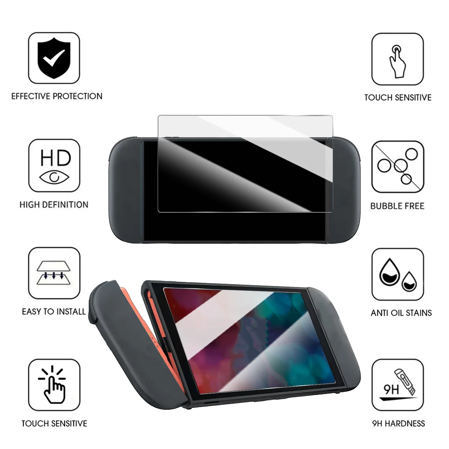 HD Tempered Glass Screen Protector for Nintendo Switch 2 Easy to Install Hard Anti-Scratch Cover Quick Installation for Switch2