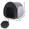 Foldable Black Out Sensory Tents with Storage Bag Portable Pop Up Tent Silver Coated Oxford Cloth Black Blackout Tent 5