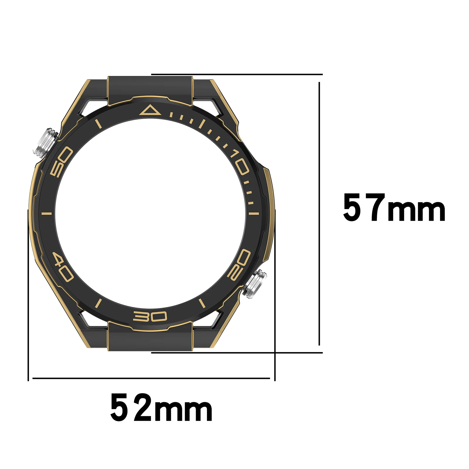 Premium Protective Case Frame for Huawei Watch GT6 Pro – Hollow Design Watch Cover Accessory
