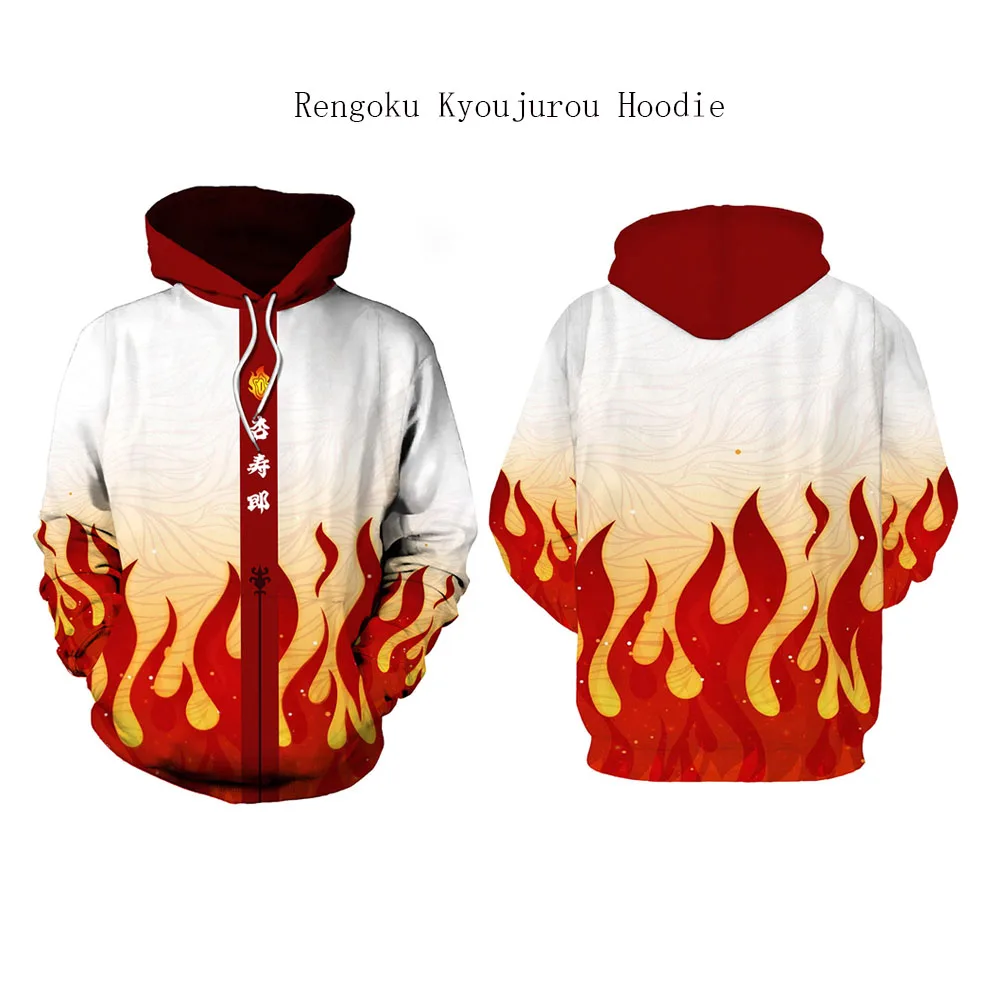 

Demon Slayer Rengoku Kyoujurou Cosplay Hoodie 3D Printed Hooded Sweatshirt Men Women Casual Streetwear Pullover